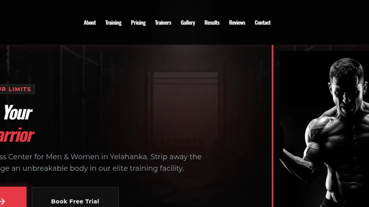 Fit or Fight premium fitness center website preview by BhaivaTech